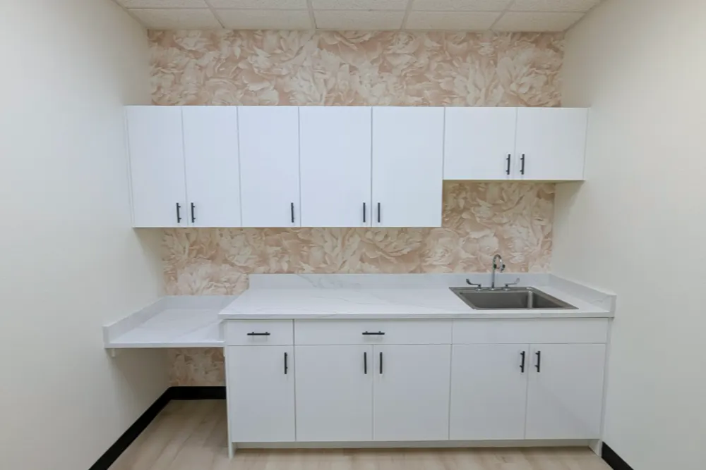 Front reception of the medical office buildout on Manatee Avenue East