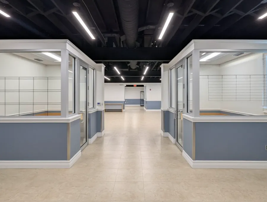 Office interior refreshed with new finishes and lighting